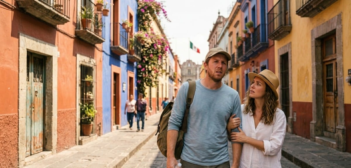 enfermo en México de viaje