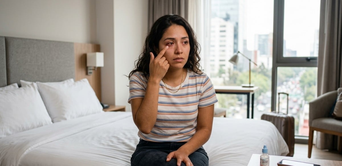 conjuntivitis de viaje