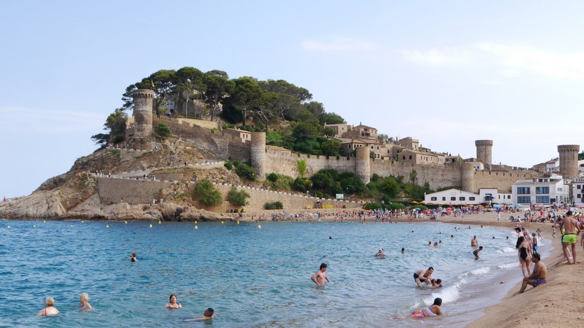 Tossa de Mar medieval walls Costa Brava Spain